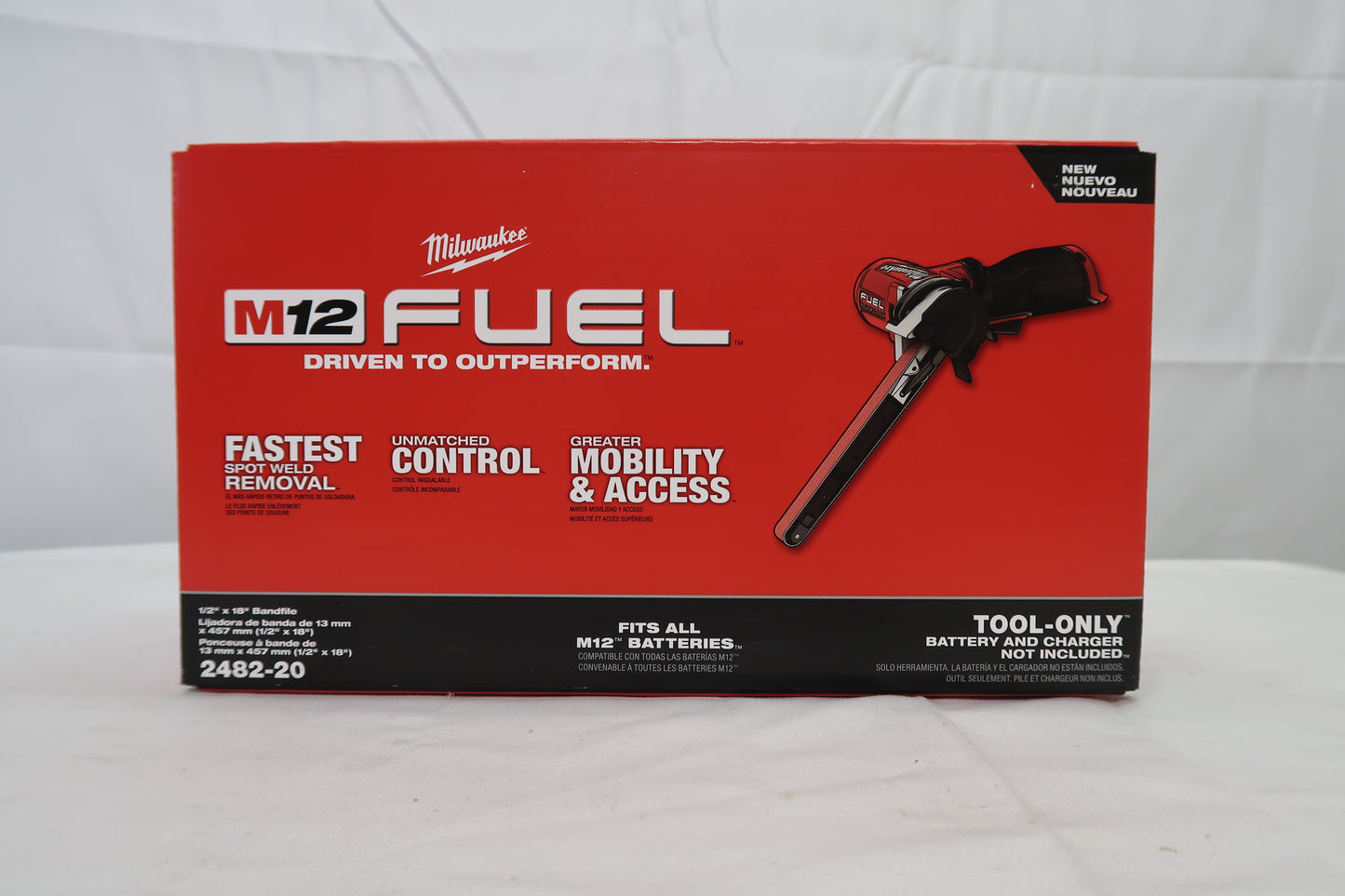 Milwaukee M12 2482-20 1/2" x 18" Bandfile