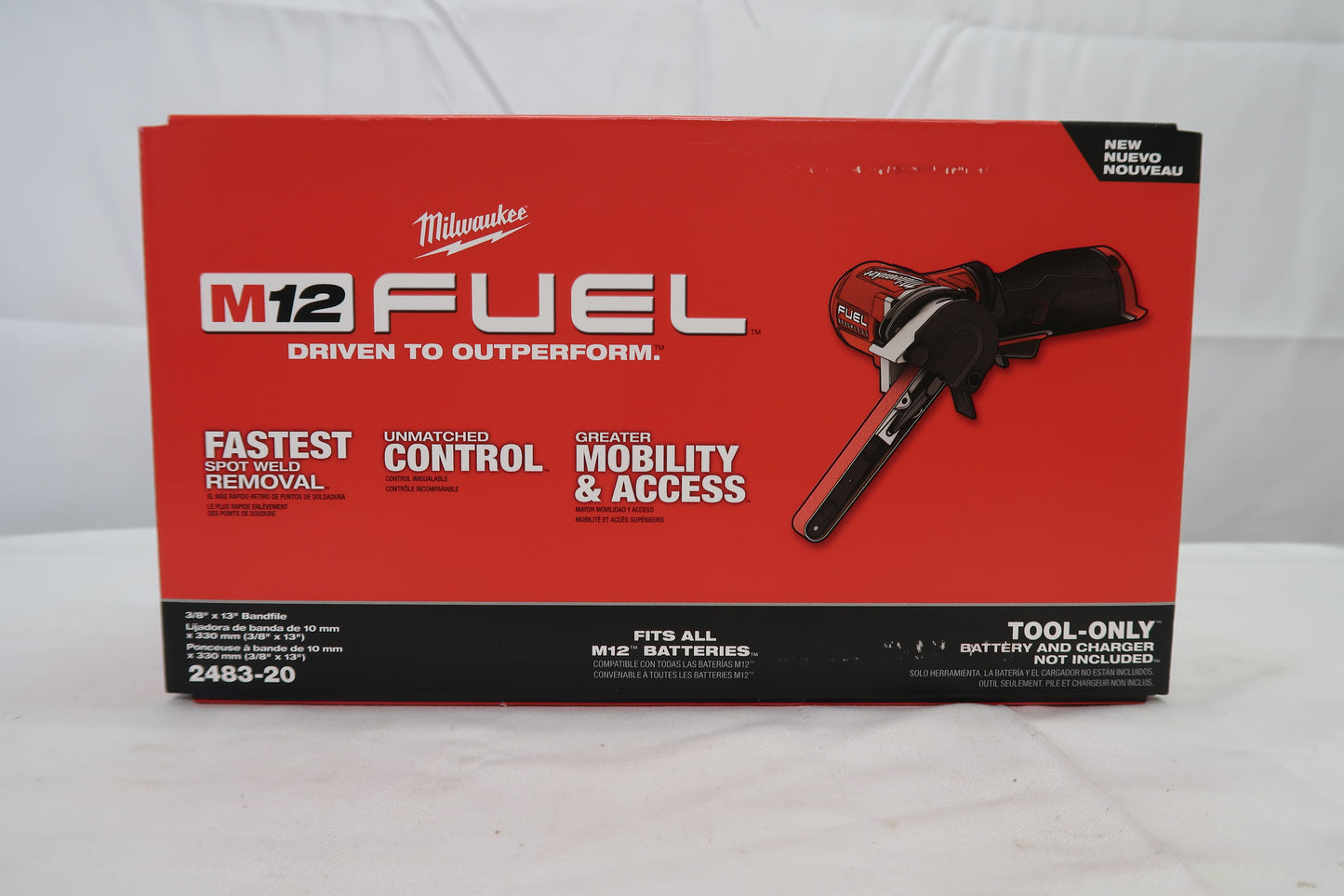 Milwaukee M12 2483-20 3/8" x 13" Bandfile