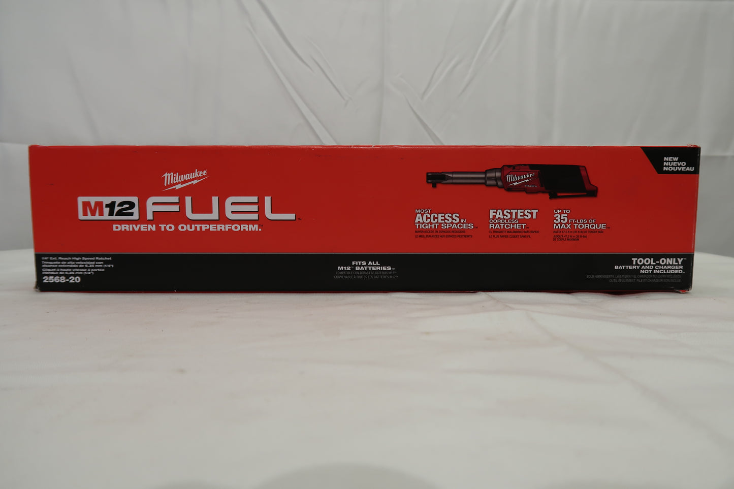 Milwaukee M12 2568-20 1/4" Extended Reach High-Speed Ratchet