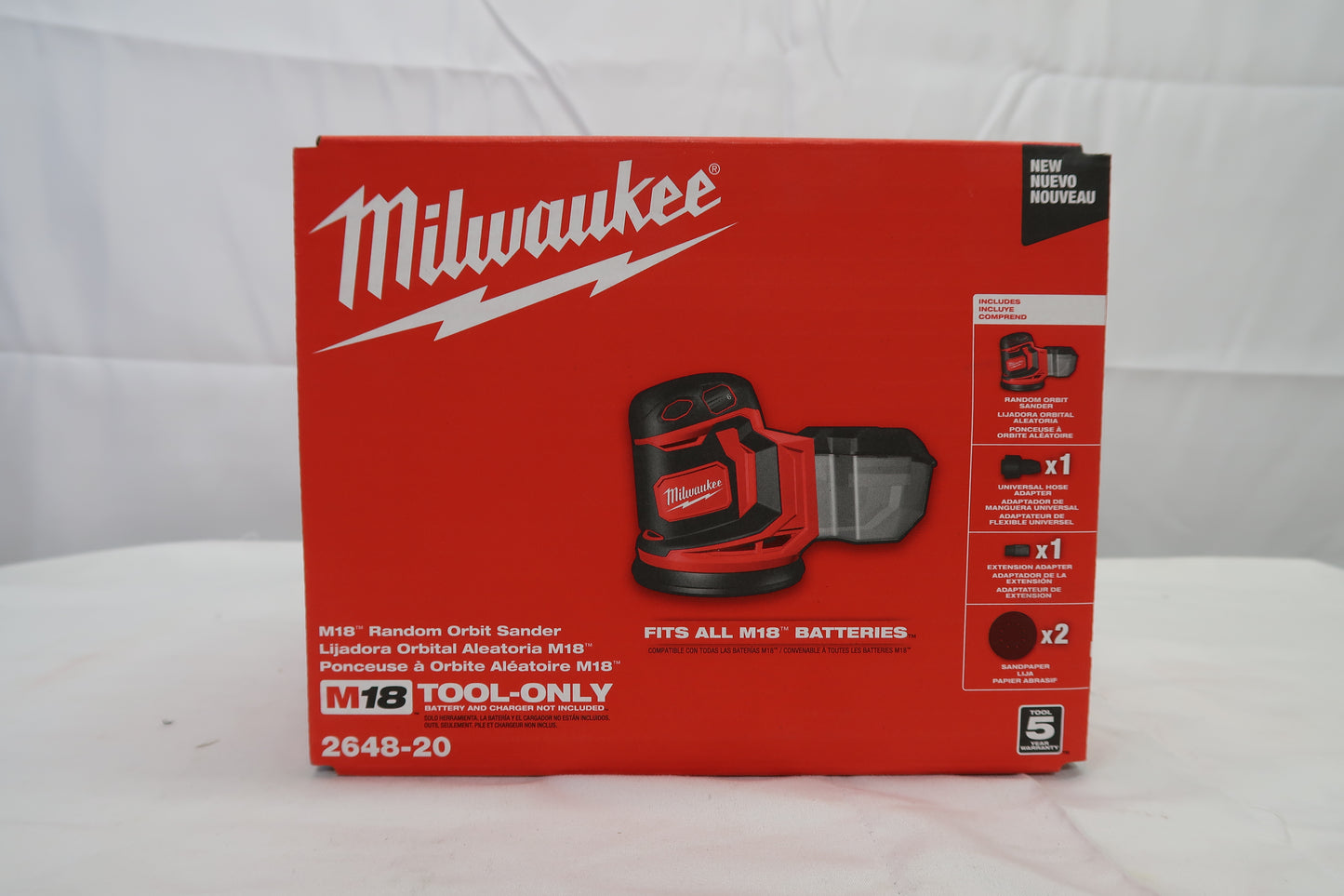 Milwaukee 2648-20 M18 Random Orbital Sander (Tool Only)