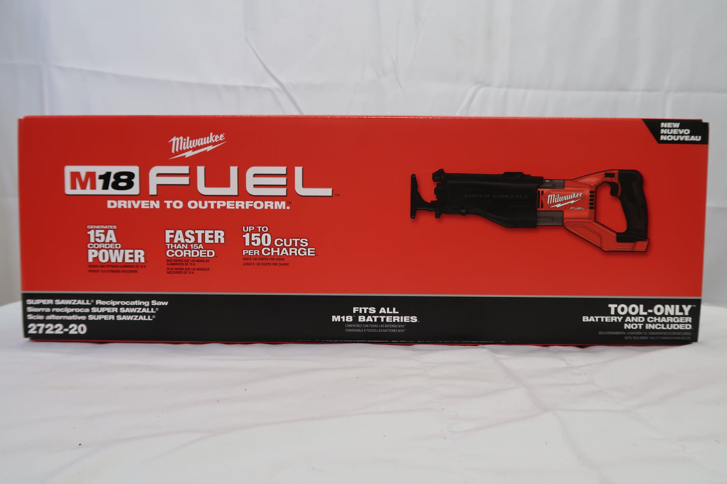 Milwaukee 2722-20 M18 Fuel Super Sawzall Reciprocating Saw (Tool Only)