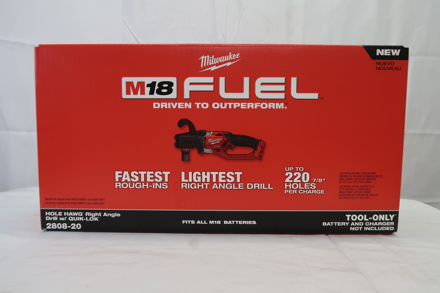 Milwaukee 2808-20 M18 FUEL Hole HAWG QUIK-LOK Right Angle Drill