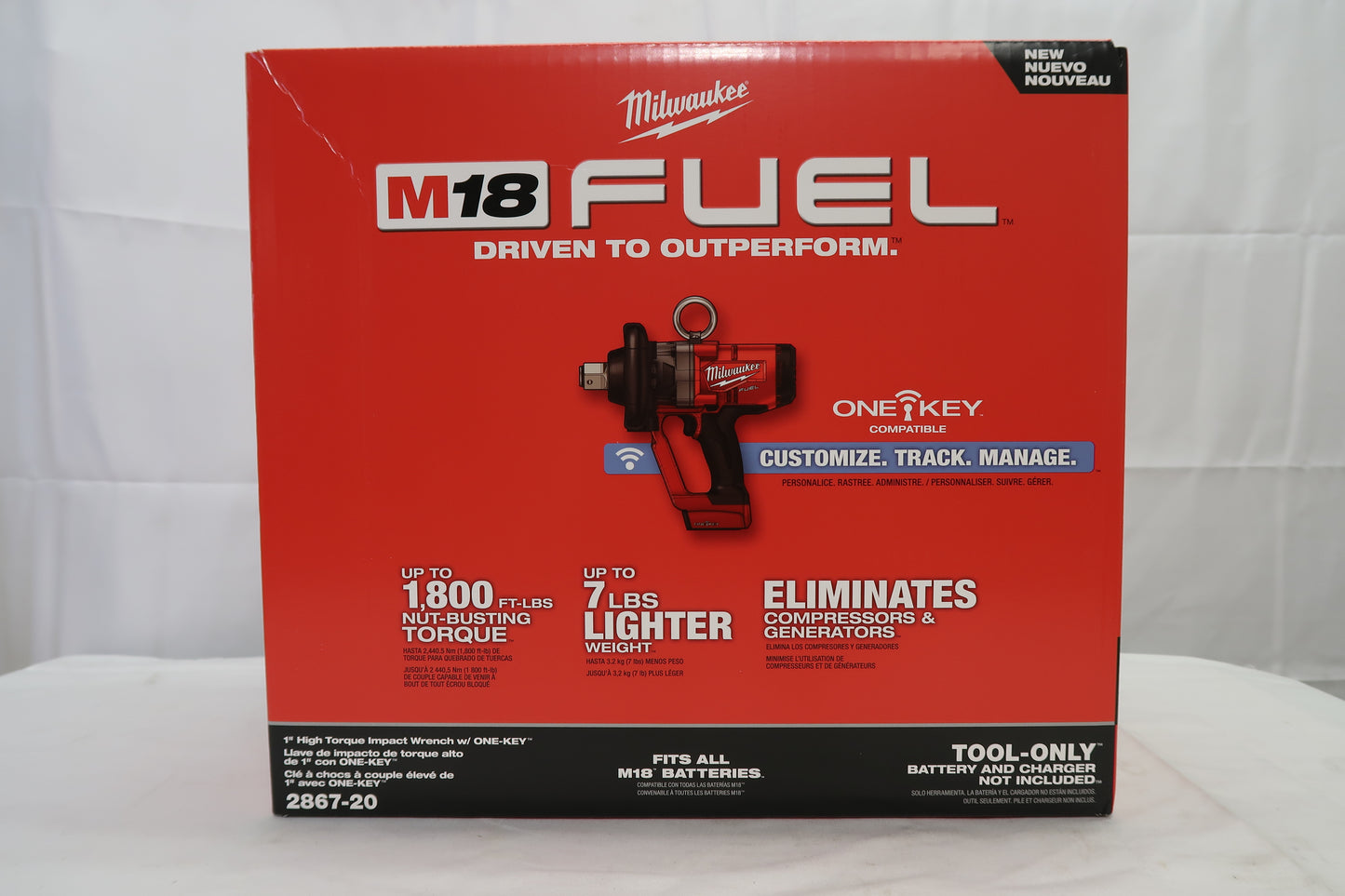 Milwaukee 2867-20 M18 FUEL 1" High Torque Impact Wrench