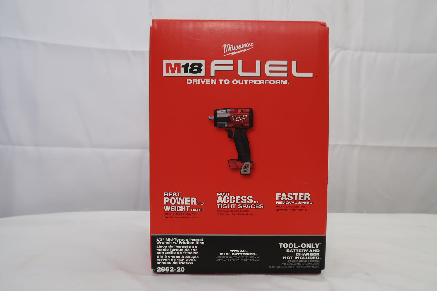 Milwaukee 2962-20 M18 Fuel 1/2" Mid-Torque Impact Wrench (Tool Only)