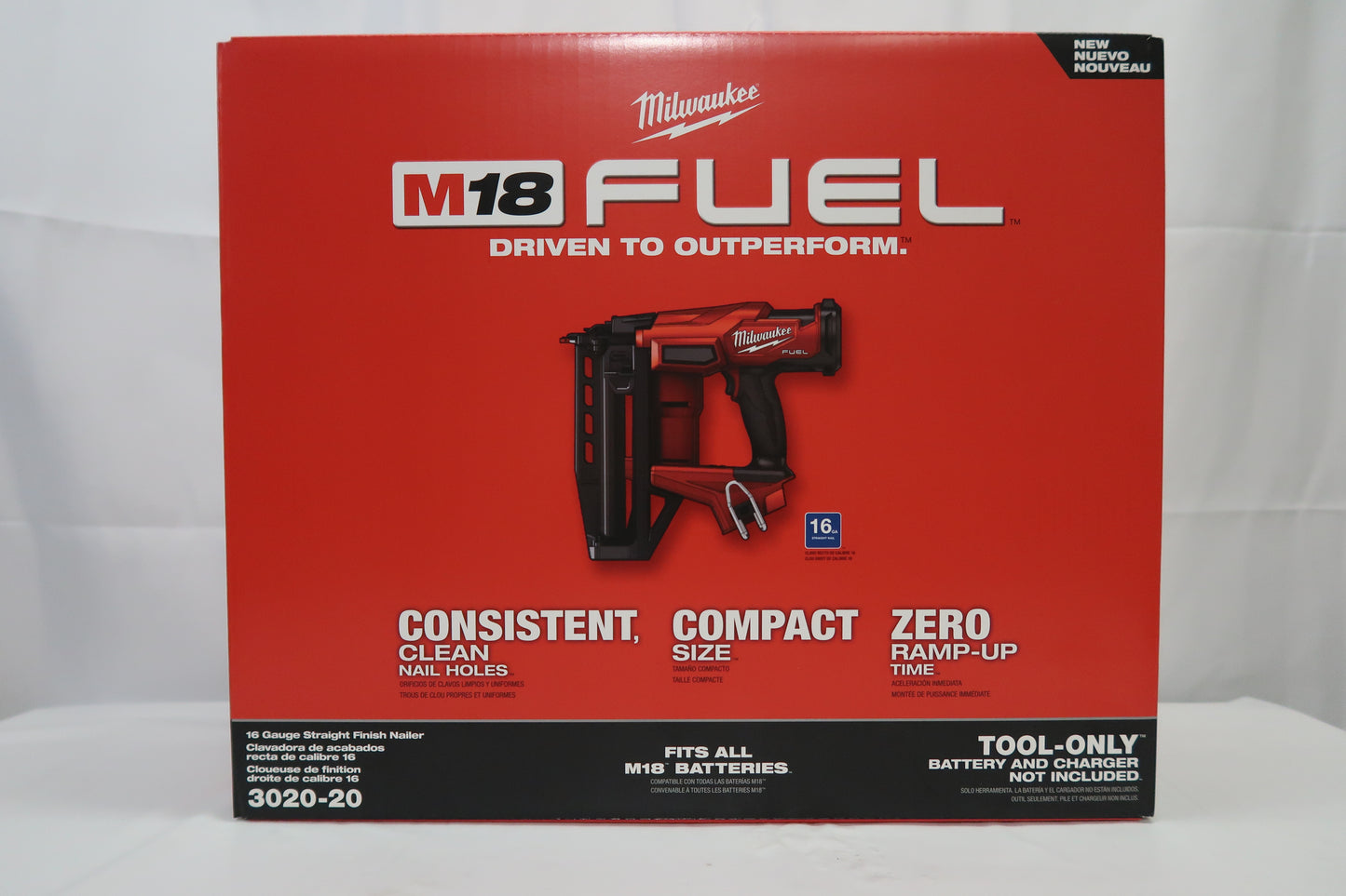 Milwaukee 3020-20 M18 FUEL 16g Straight Finish Nailer