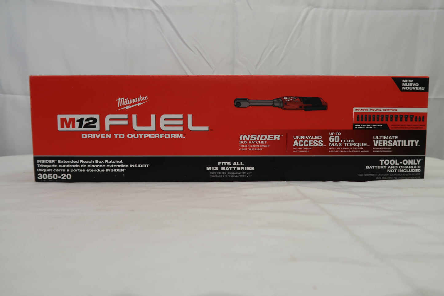 Milwaukee M12 3050-20 INSIDER Extended Reach Box Ratchet