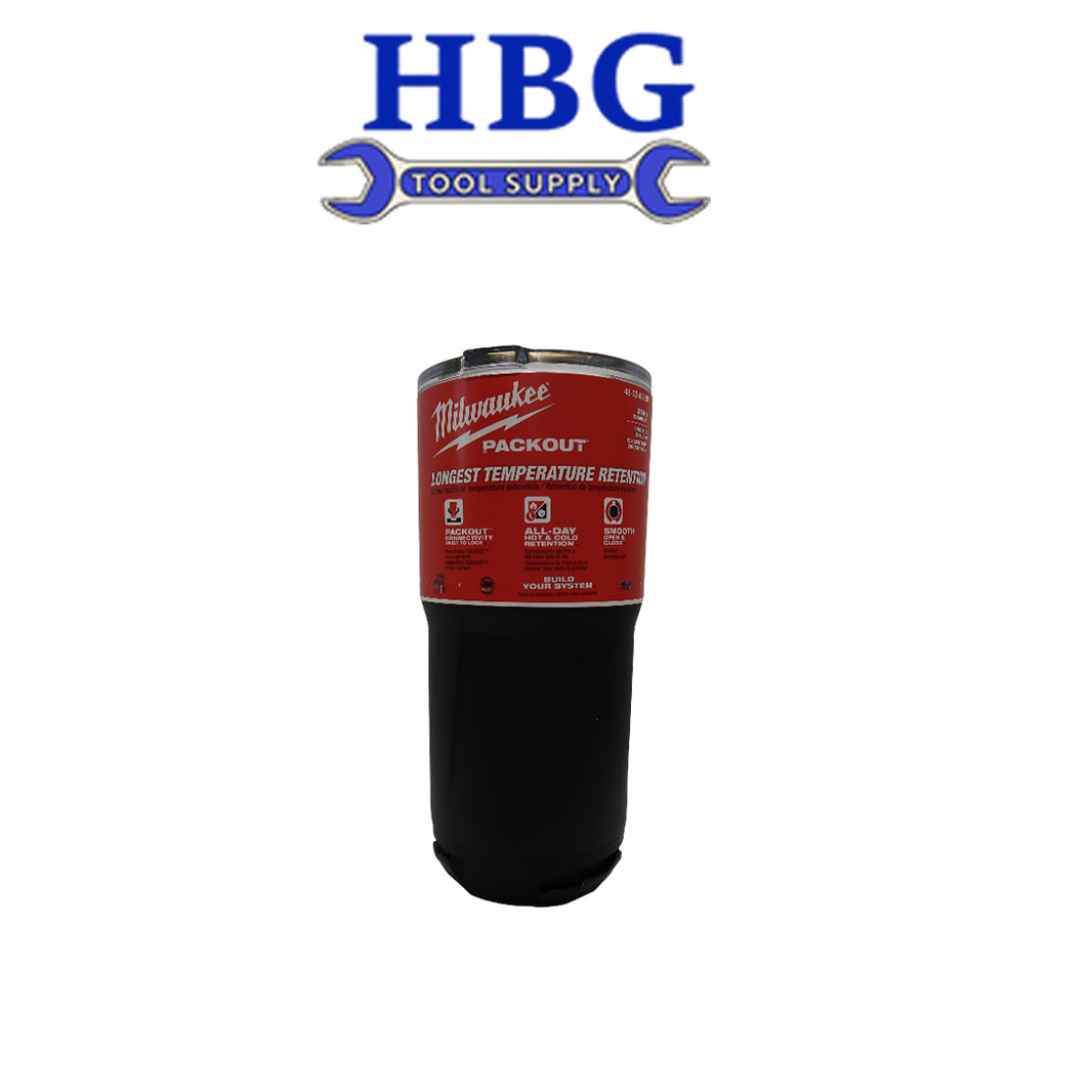 Milwaukee 48-22-8392B 20oz PACKOUT Tumbler (Black)