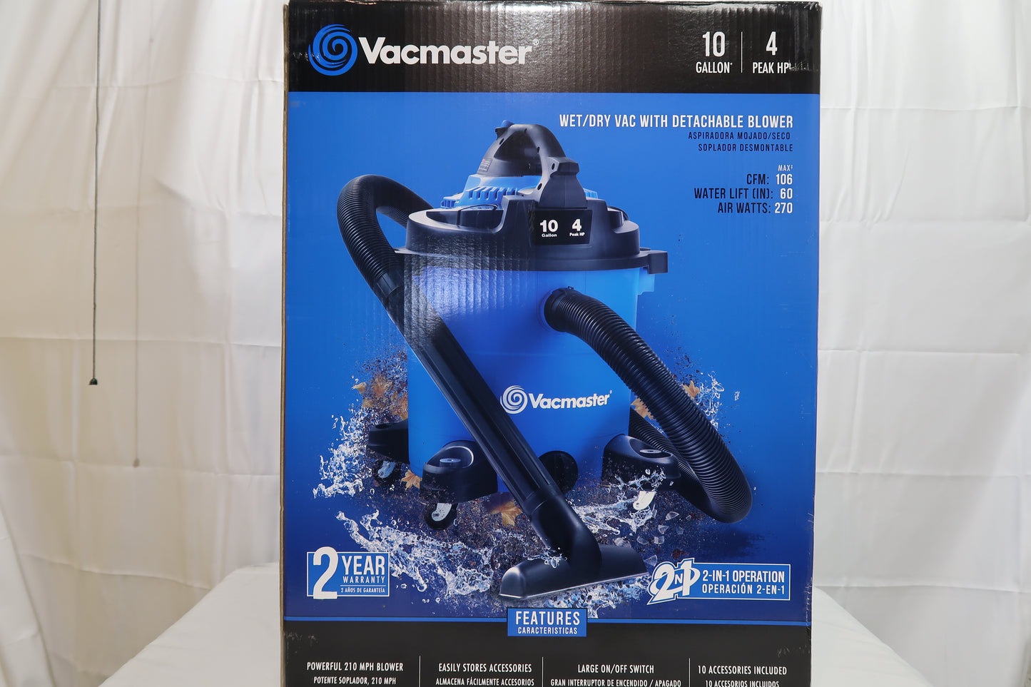 Vacmaster VBVA1010PF 10 Gallon Wet/Dry Shop Vac
