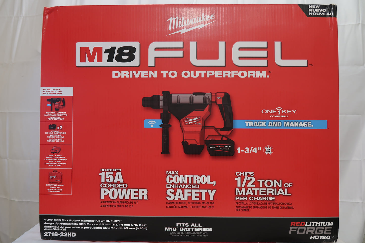 Milwaukee 2718-22HD M18 FUEL 1 3/4" SDS Max Cordless Rotary Hammer Kit