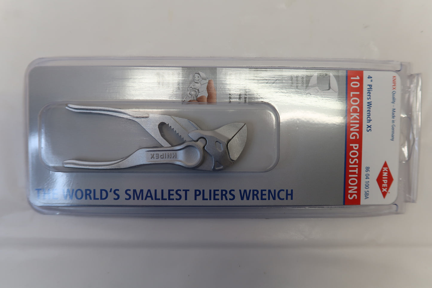 Knipex 86 04 100 SBA XS Pliers Wrench 4"