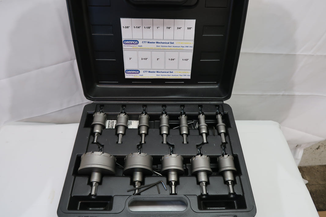 Champion CT7P-MECHANICAL-1 12 Piece Master Mechanical Hole Cutter Set