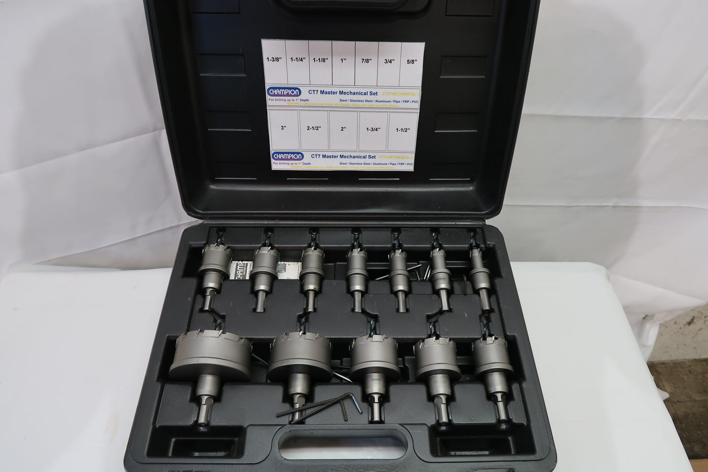 Champion CT7P-MECHANICAL-1 12 Piece Master Mechanical Hole Cutter Set