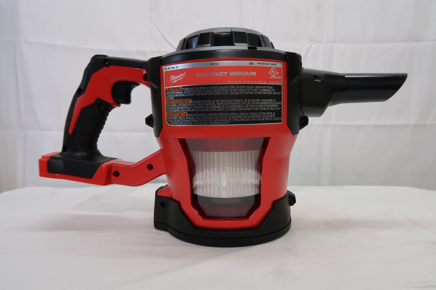 Milwaukee 0882-20 M18 Compact Vacuum