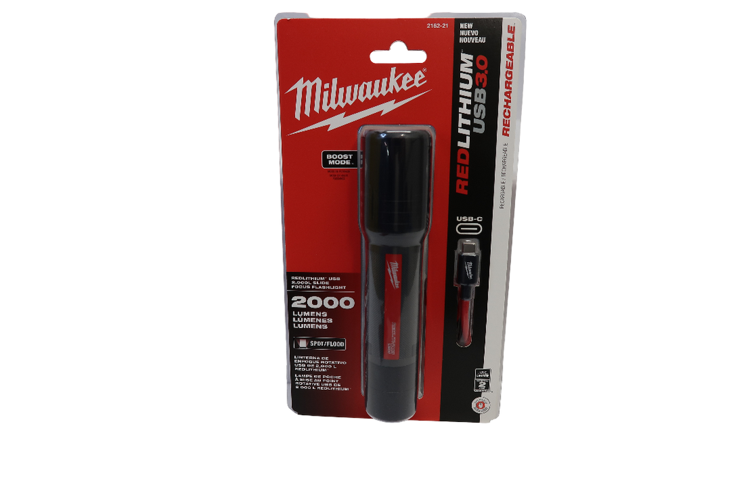 Milwaukee 2162-21 2000 Lumen Rechargeable Flashlight
