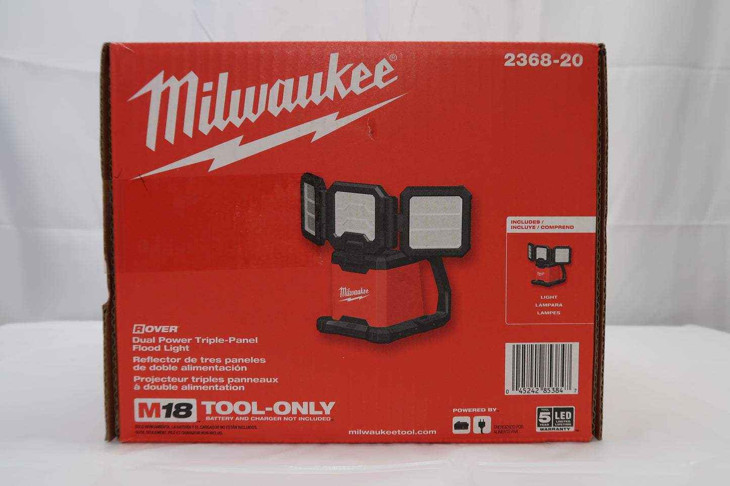 Milwaukee 2368-20 M18 ROVER Dual Power Triple-Panel Flood Light