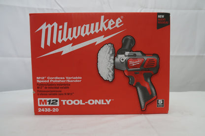 Milwaukee M12 2438-20 Variable Speed Polisher/Sander