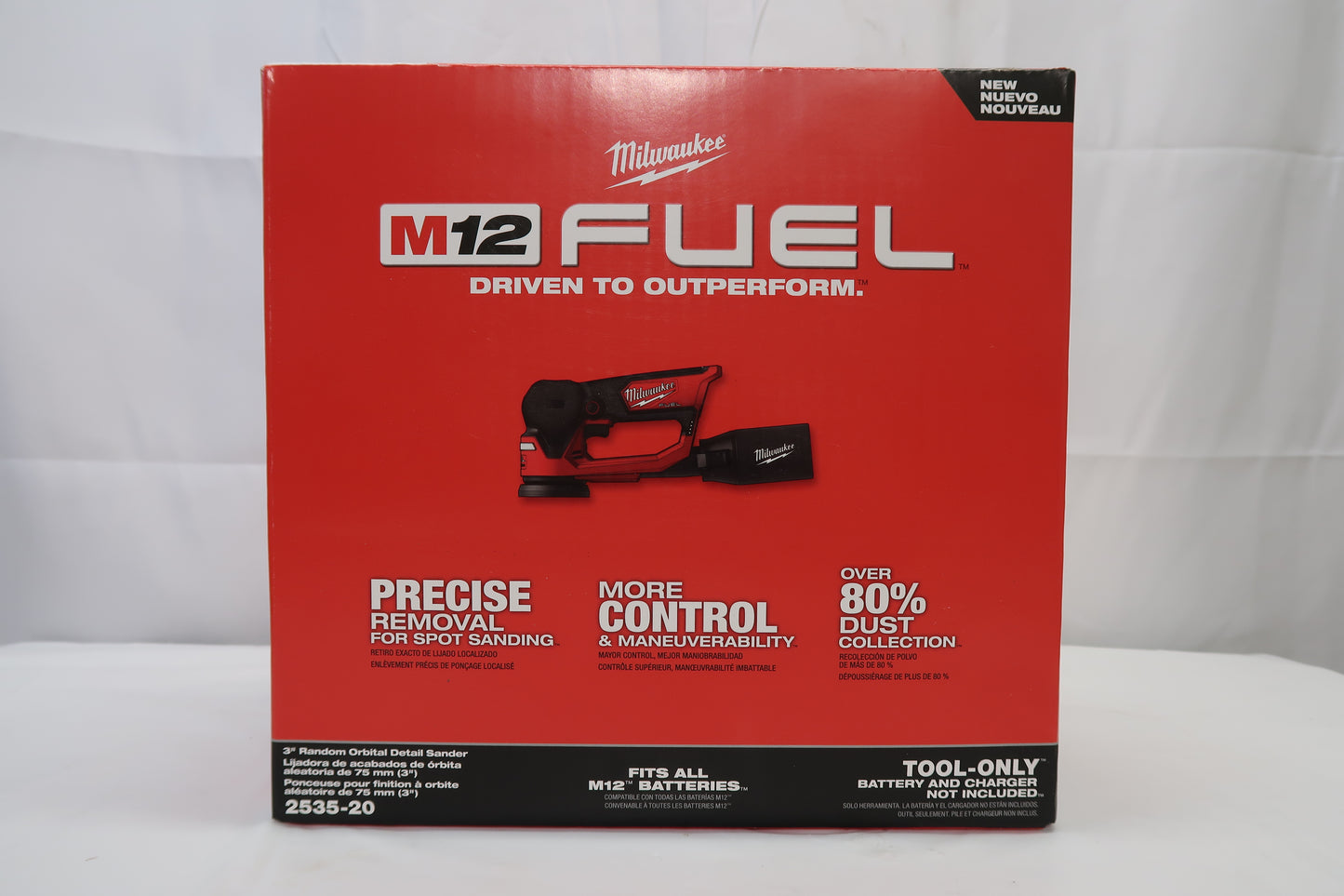 Milwaukee 2535-20 M12 FUEL 3" Random Orbital Detail Sander