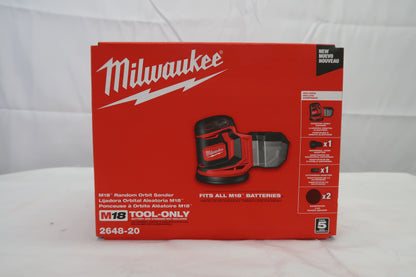 Milwaukee 2648-20 M18 Random Orbital Sander (Tool Only)