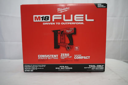 Milwaukee 2749-20 M18 FUEL 18 Gauge 1/4" Narrow Crown Stapler