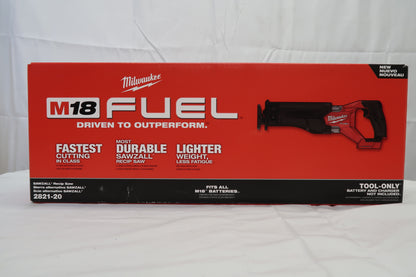 Milwaukee 2821-20 M18 Fuel Sawzall Reciprocating Saw (Tool Only)