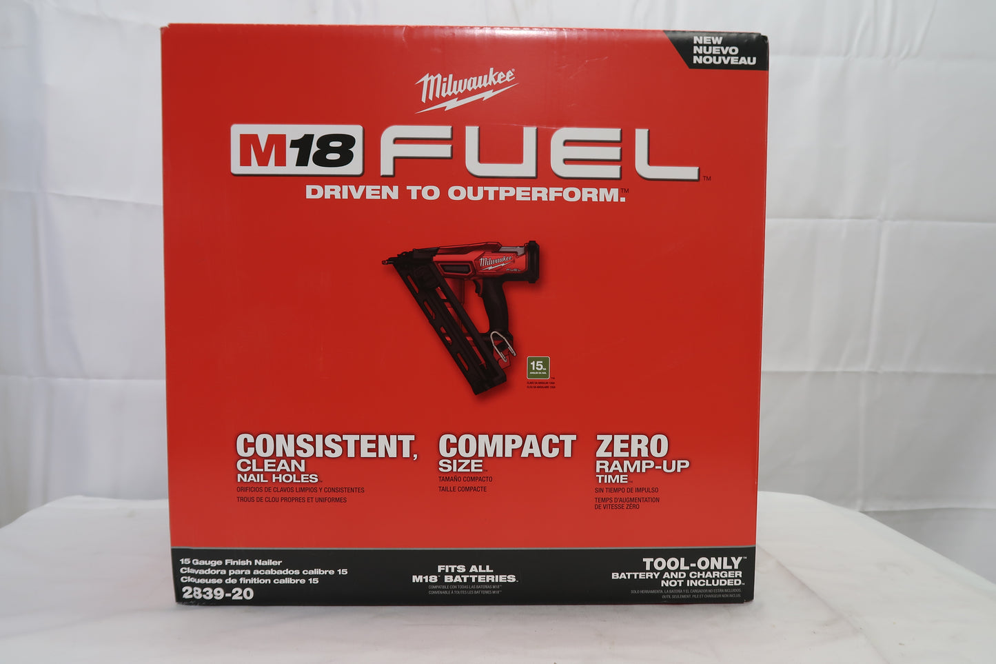 Milwaukee 2839-20 M18 FUEL 15 Gauge Finish Nailer