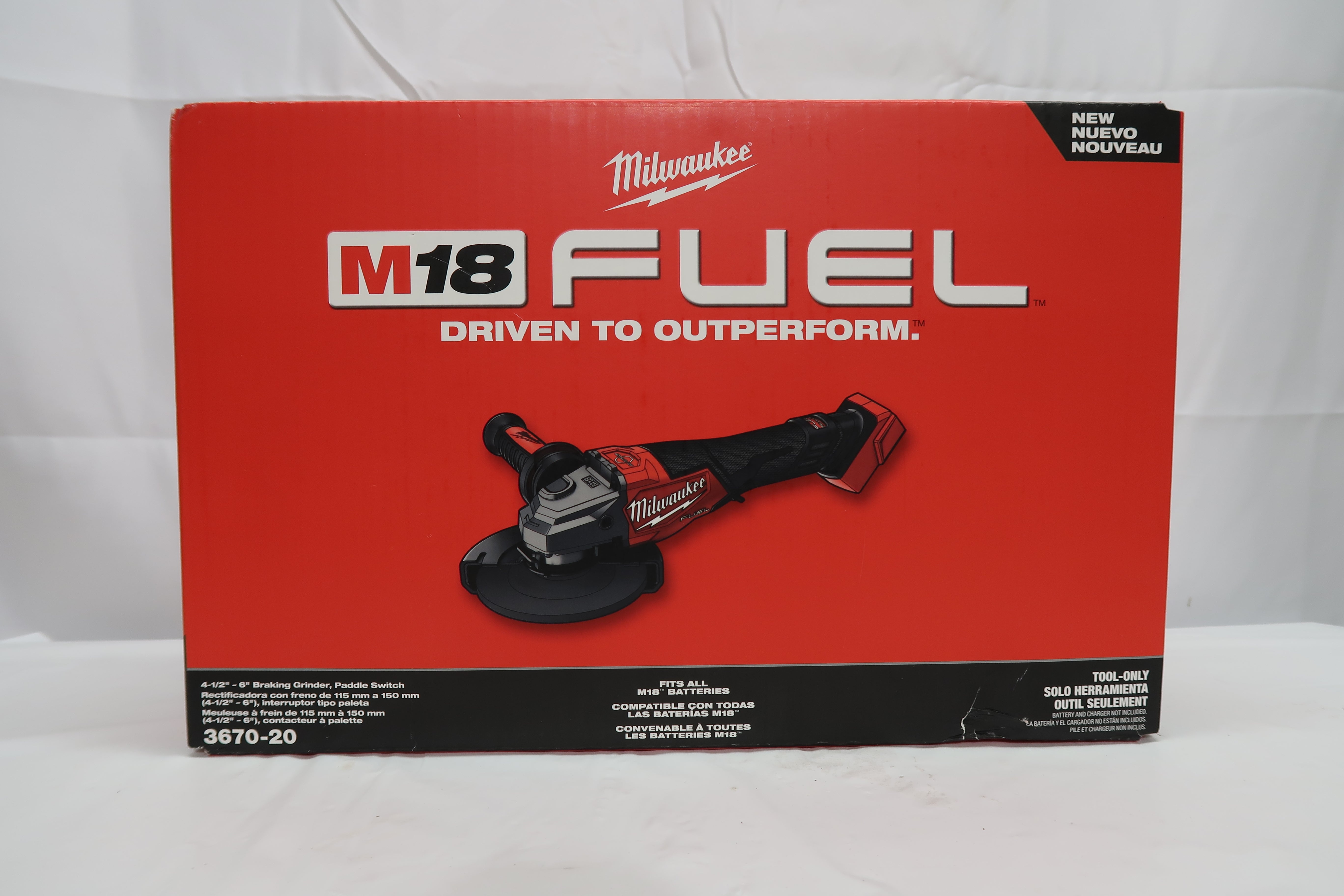 Milwaukee 3670-20 M18 FUEL 4-1/2"-6" Braking Grinder