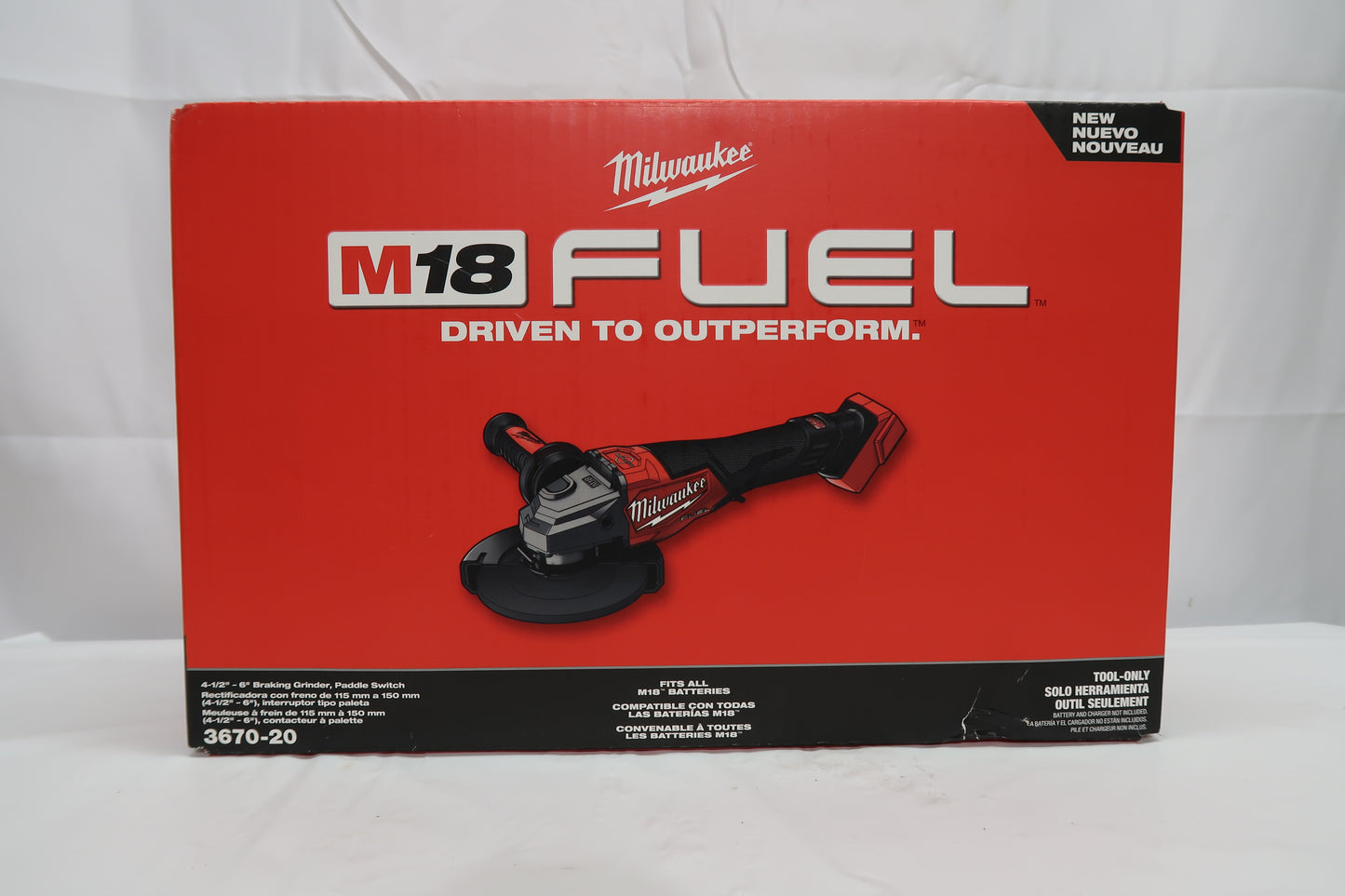 Milwaukee 3670-20 M18 FUEL 4-1/2"-6" Braking Grinder