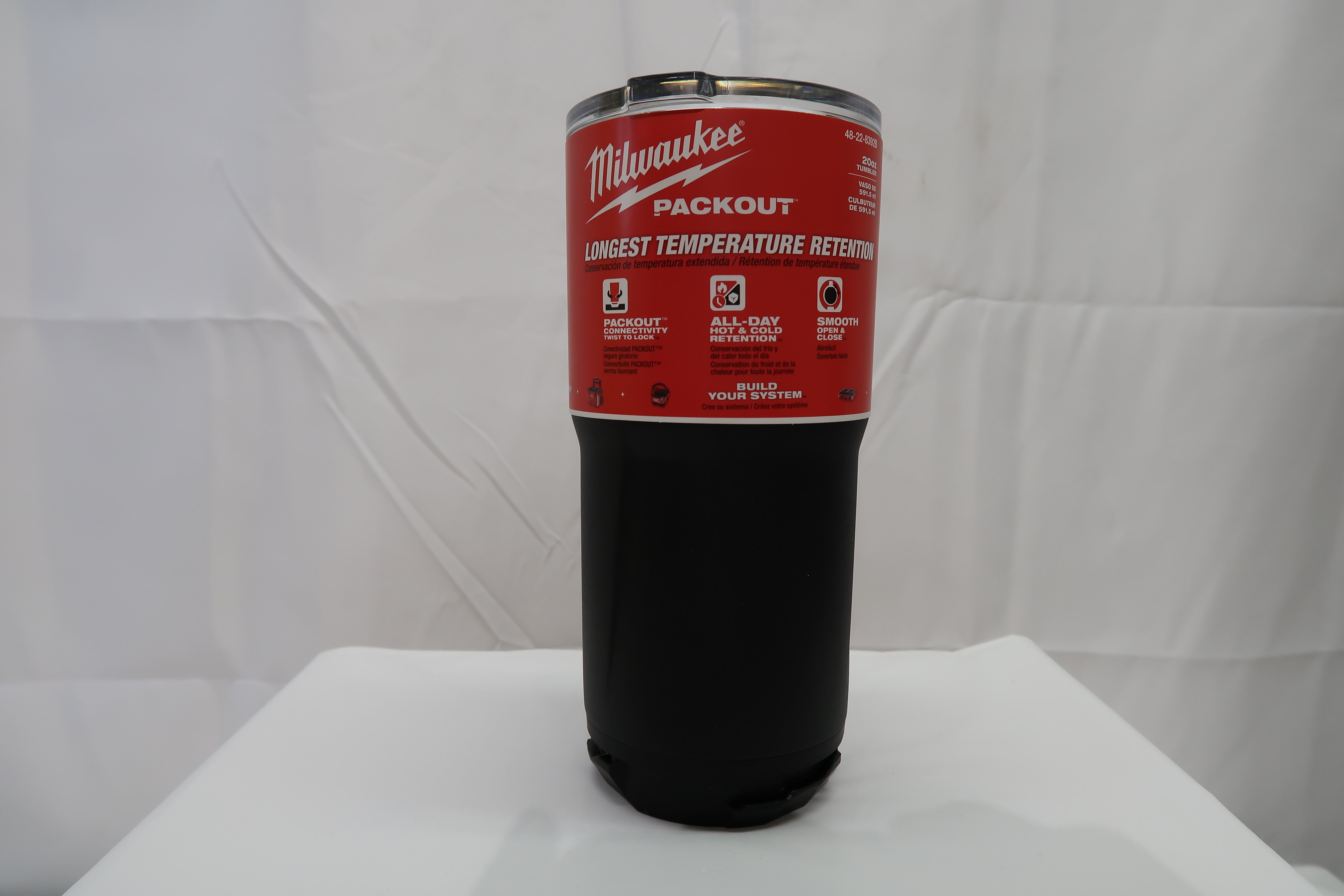 Milwaukee 48-22-8392B 20oz PACKOUT Tumbler (Black)