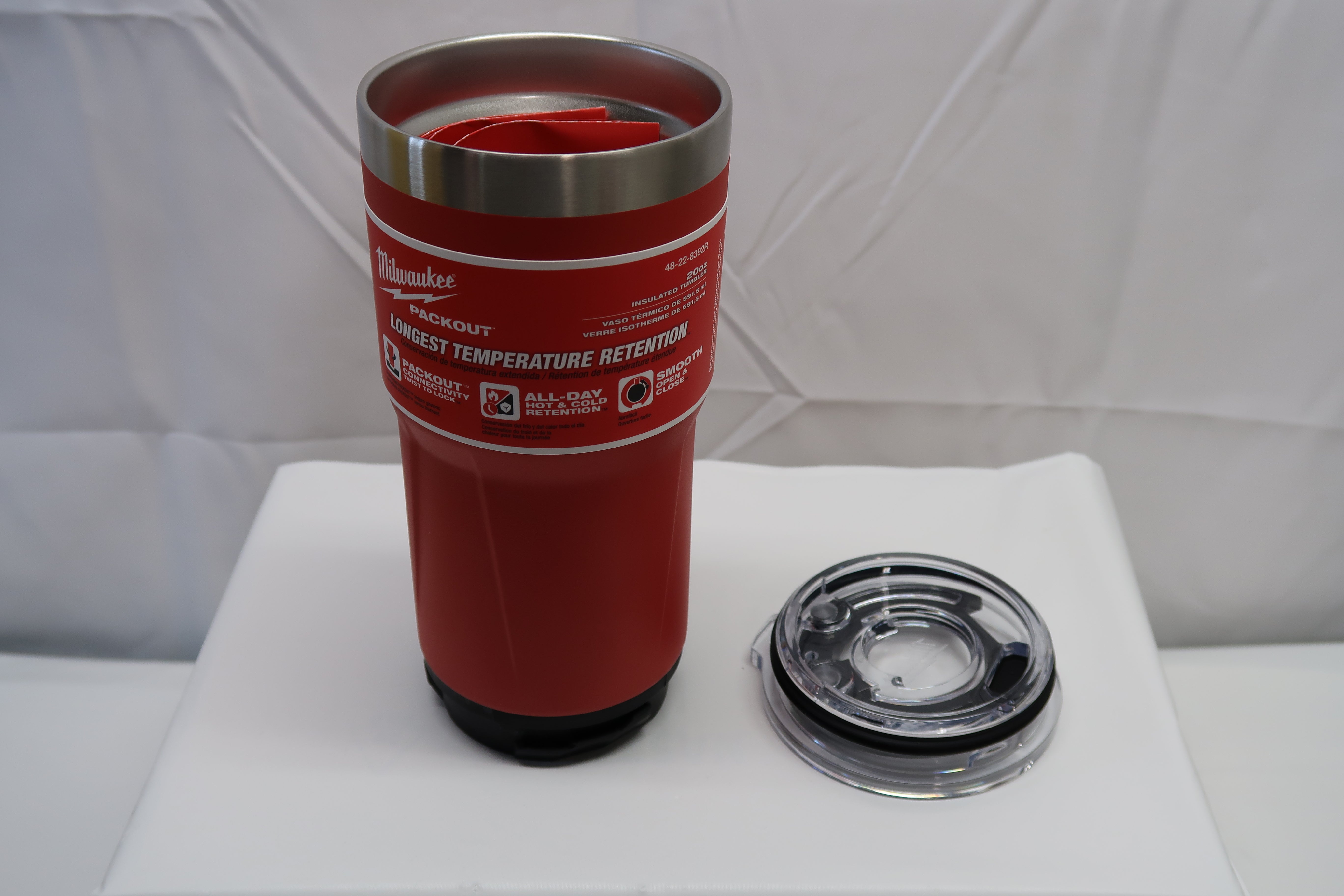 Milwaukee 48-22-8392R 20oz PACKOUT Tumbler (Red)