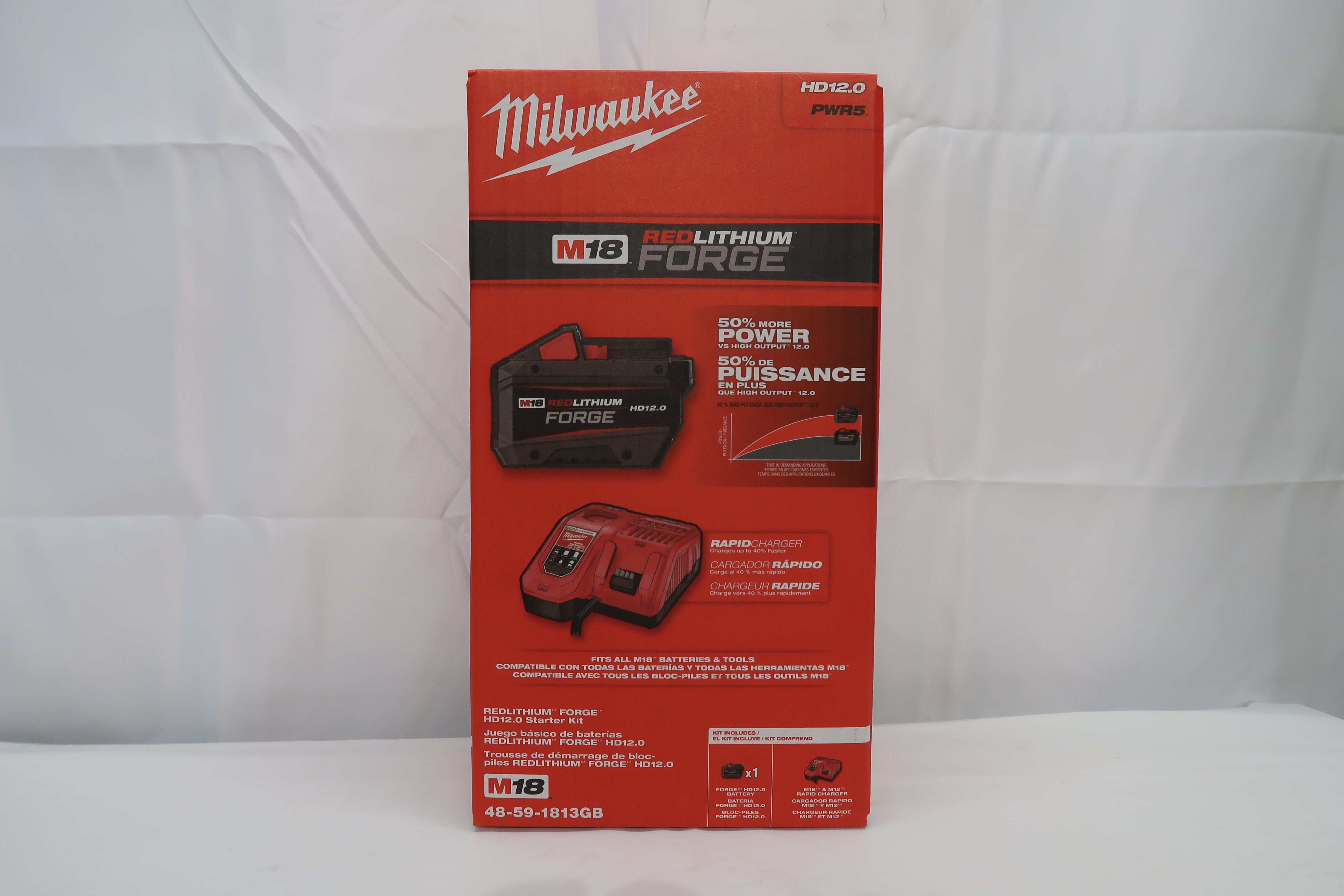 Milwaukee 48-59-1813GB M18 12.0ah FORGE Battery + Charger Kit