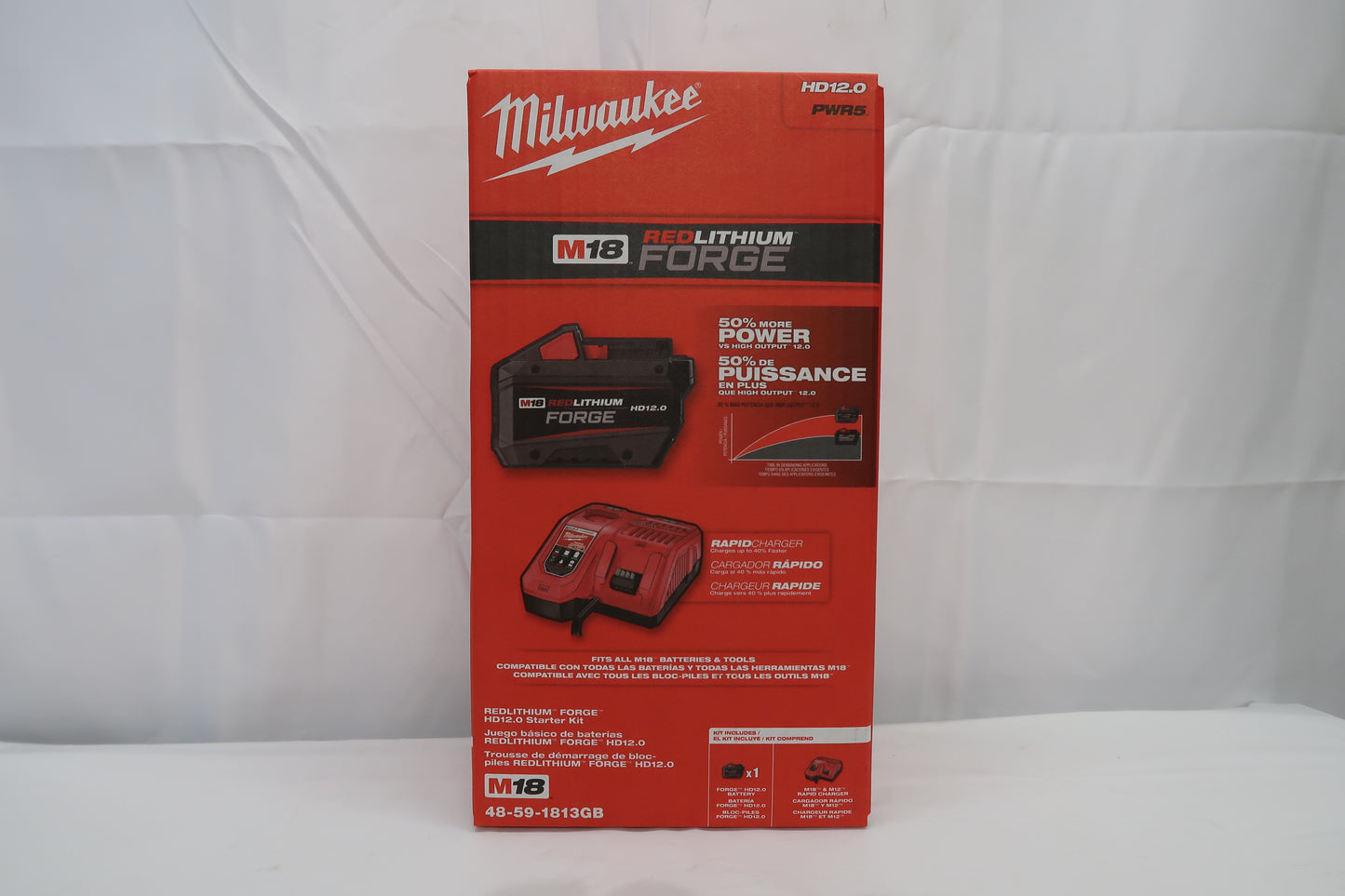 Milwaukee 48-59-1813GB M18 12.0ah FORGE Battery + Charger Kit