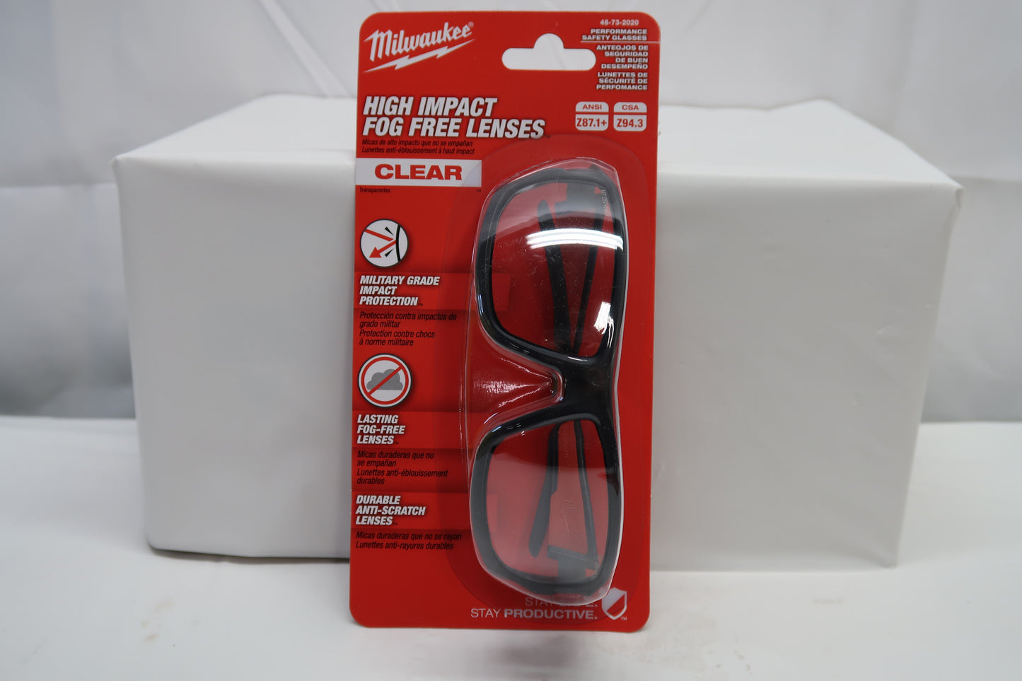 Milwaukee 48-73-2020 Clear High Performance Safety Glasses