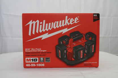 Milwaukee 48-59-1806 M18 Six Bay Sequential Charger