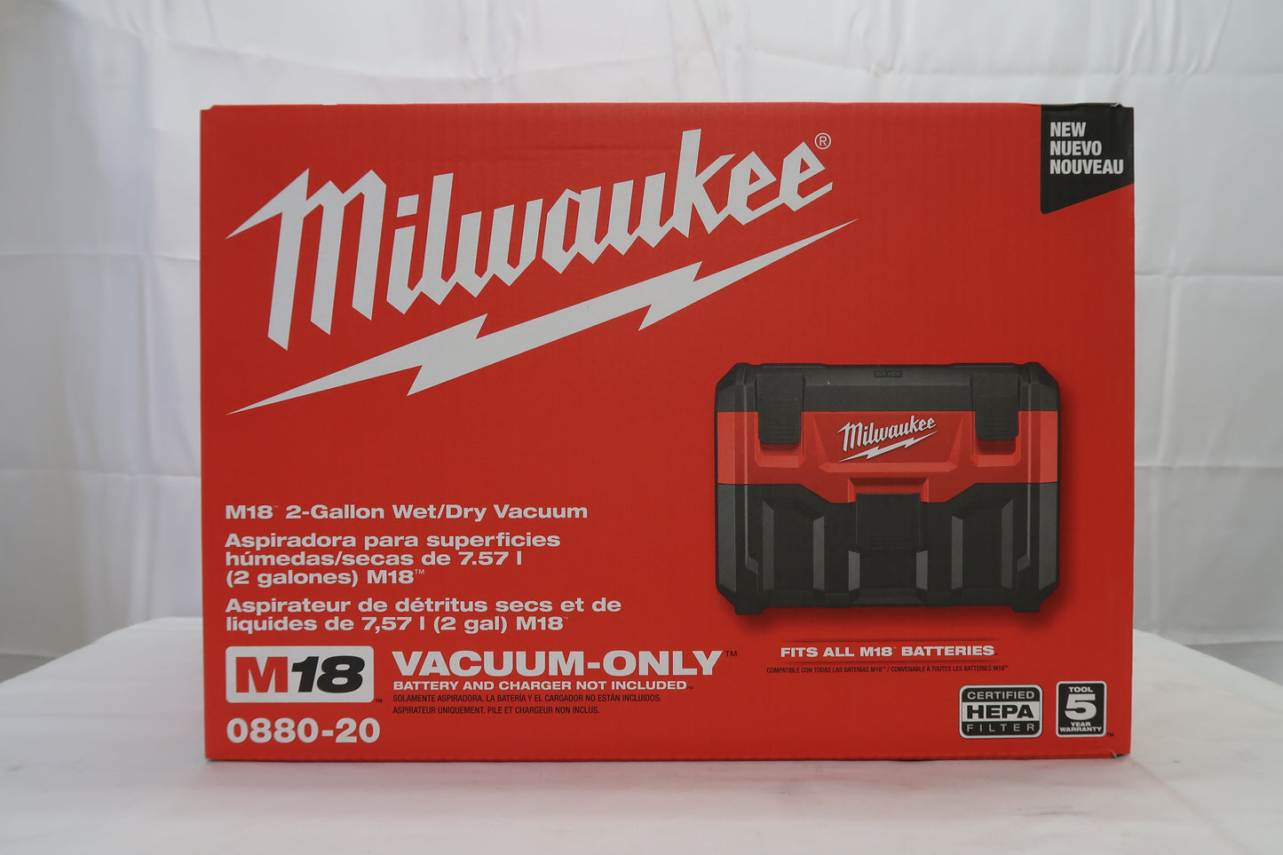 Milwaukee 0880-20 M18 2 gallon Wet/Dry Vacuum
