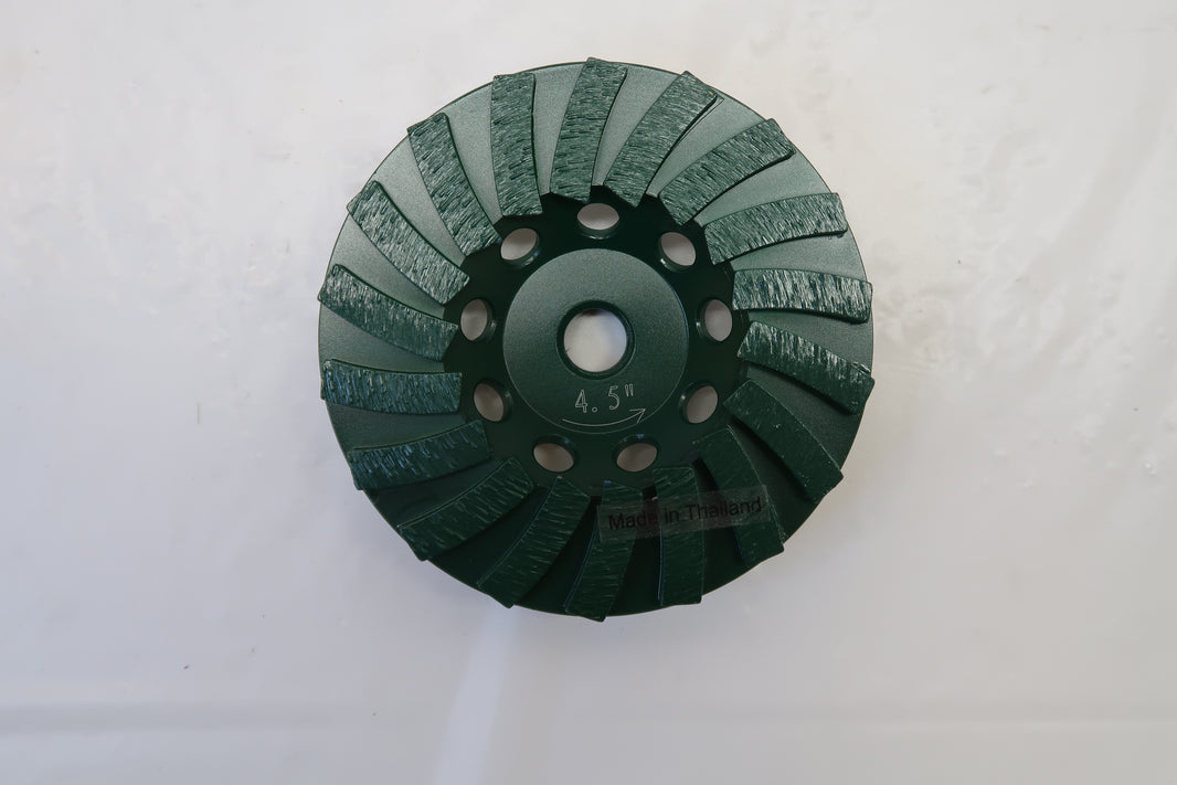 Diamond Products 94129 4-1/2" 18 Segmented "Utility Green" Spiral Turbo Cup Wheel