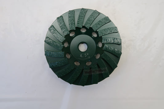 Diamond Products 94129 4-1/2" 18 Segmented "Utility Green" Spiral Turbo Cup Wheel