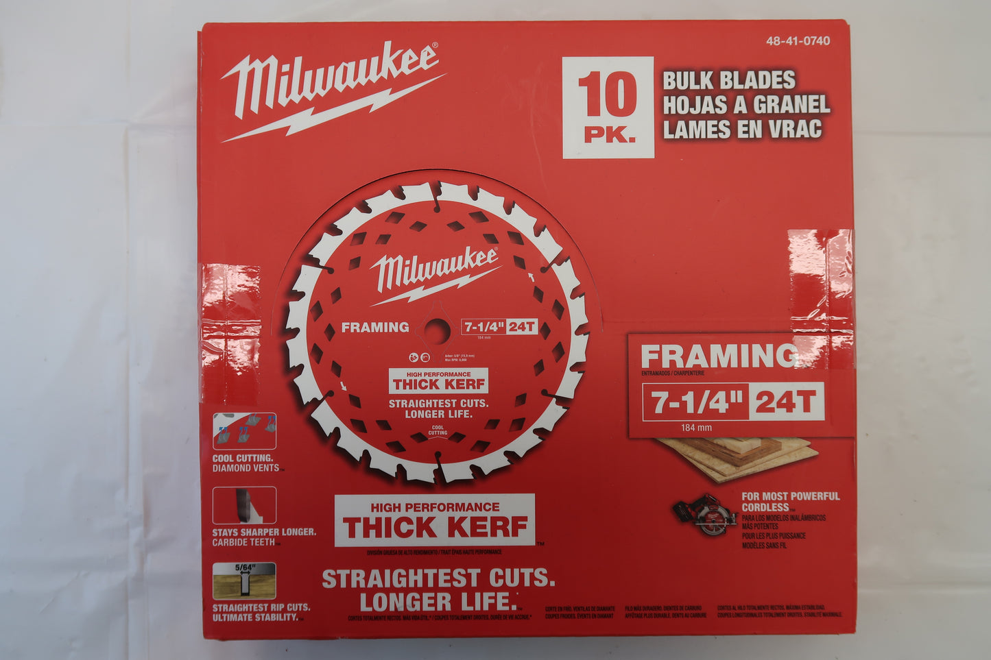 Milwaukee 48-41-0740 7-1/4" Thick Kerf Framing Blades