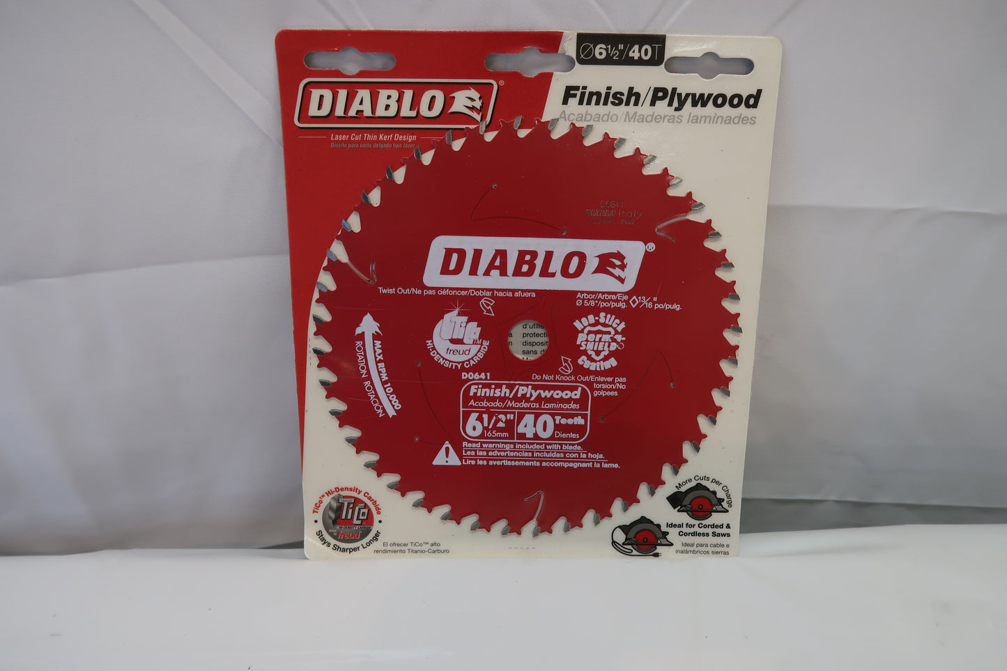 Diablo D0641 6-1/2" Finish/Plywood Blade (40T)