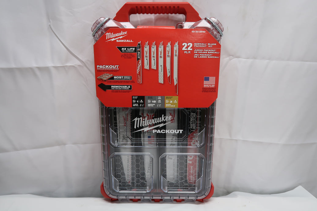 Milwaukee 49-22-5640 22pc Sawzall Blade Kit With PACKOUT Case