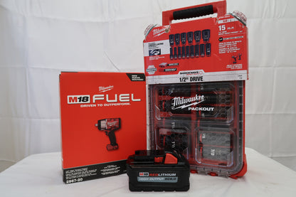 Milwaukee High-Torque 1/2" Impact & Socket Combo